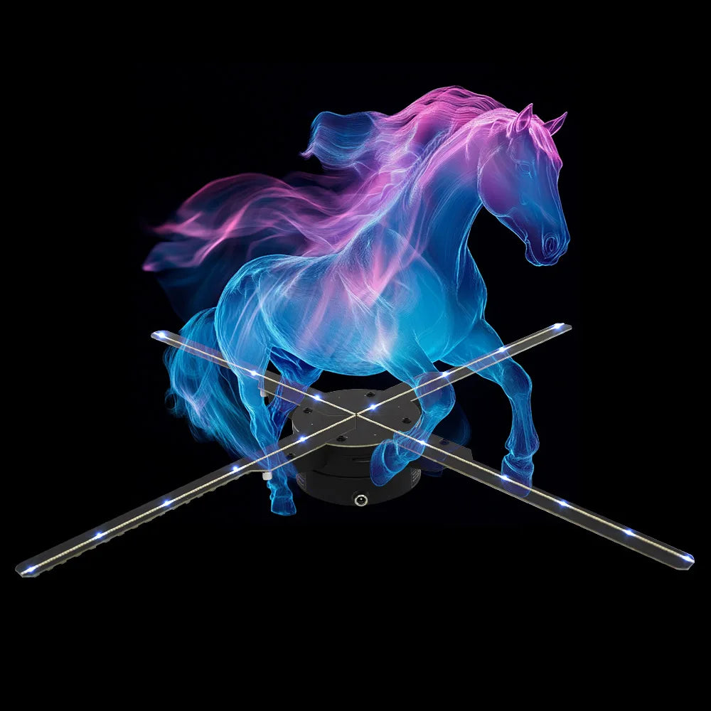 Newest 50cm 3D Hologram Display Fan With Multi-Color Display Options for Engaging Trade Shows