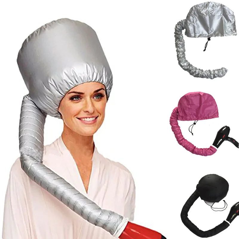 Infunny Portable Soft Bonnet Hair Dryer Cap Bonnet Hood Hair Dryer Attachment Speed up the Drying Time at Home for  Women