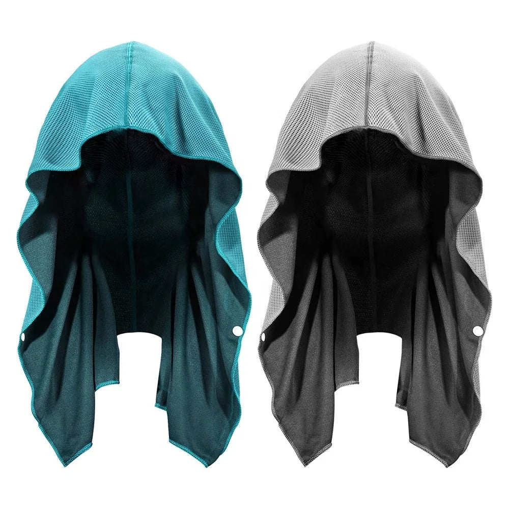 Cooling Headband Towel with Neck Cover Ultra Absorbent & Quick Dry Microfiber Sport Towel for Sun Protection in Running Gym