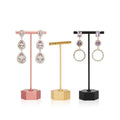 High Quality Metal T-shape Earrings Display Rack Golden Silver Black Earrings Showcase Display Stand