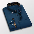 New Design Wholesale Men's Double Color Collar Slim Men's Shirt Non-iron Cloth Shirt Men Solid Color Shirt