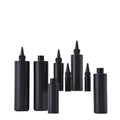 Black Pet Plastic Squeeze Applicator Bottle with a Twist Lid Black Color Squeeze Hair Oil Bottles with Lid