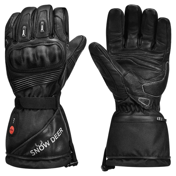 Savior Winter Touchscreen Resistant Waterproof Outdoor Rechargeable Lithium Battery Heated Motorcycle Gloves