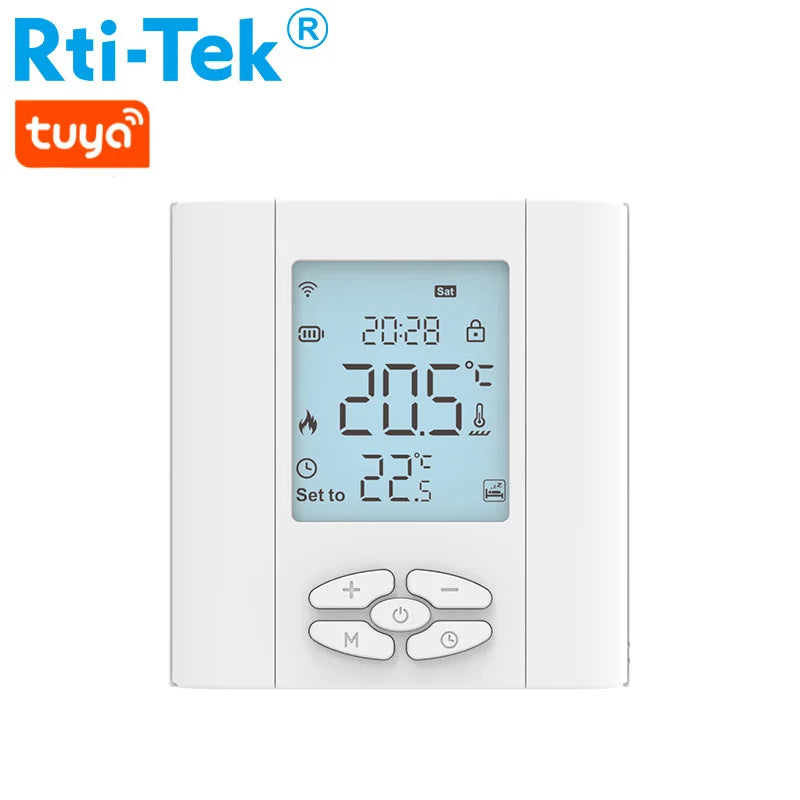 TN Screen 3A Battery Supported Smart Electric Boiler Thermostat Non-WiFi Button Control Floor Heating Parts Eco-Friendly Easy