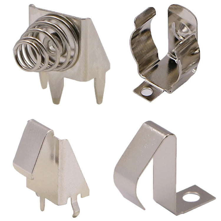 Cylindrical 4680 26650 Gp23A Aa 3 Smt Casing Cr2032  Cr123 Battery Holder Takaxhi Aaa Contacts Clips 9 Volt18650 Battery Clip 4