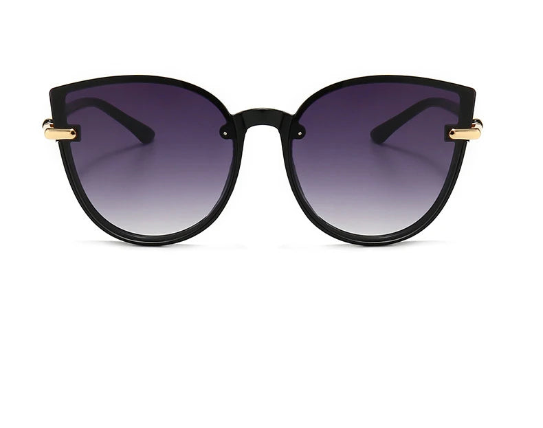 Competitive Price Fun Designer Fashion Uv400 Protection Big Frame Cat Eye Frameless Women Personalized Trendy 2023 Sunglasses