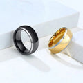 Custom Logo Classic Fashion High Polish Faceted Surface Engagement Wedding Band Party Tungsten Carbide Steel for Men and Women