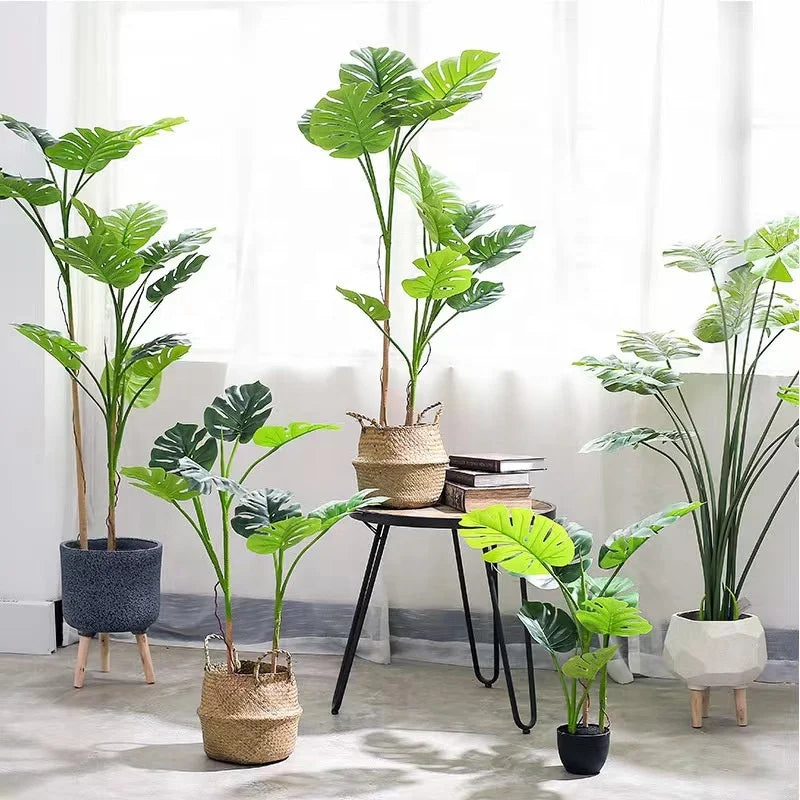 Artificial Monstera Deliciosa Liebm Plant Plastic Potted Tree 100cm/160cm Eco-Friendly Indoor/Outdoor