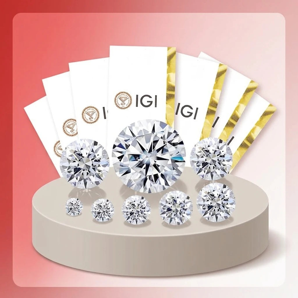 Starsgem HPHT CVD 0.3ct 0.5ct 1ct 1.5ct 2ct 3ct D VS VVS Man Made Created Diamant Loose Round IGI Certified Lab Grown Diamond