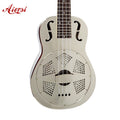 Wholesale Factory Price Aiersi Brand 24 Inch Concert F Hole Metal Body Resonator Ukulele 4 String Guitar Brass String Instrument