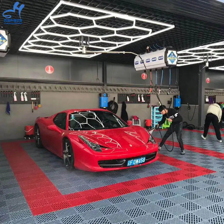 Factory Wholesale Eco-Friendly Waterproof PP Interlocking Floor Tiles for Car Wash and Detailing Indoor Use