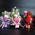 Rose Soap Flower Valentine's Day Gift Eternal Life Flower Glass Cover Led with Light Creative Decoration