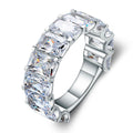 Abiding Fine Jewelry White Cubic Zirconia Luxury Engagement 925 Sterling Silver Stacking Rings Wedding Bands for Women