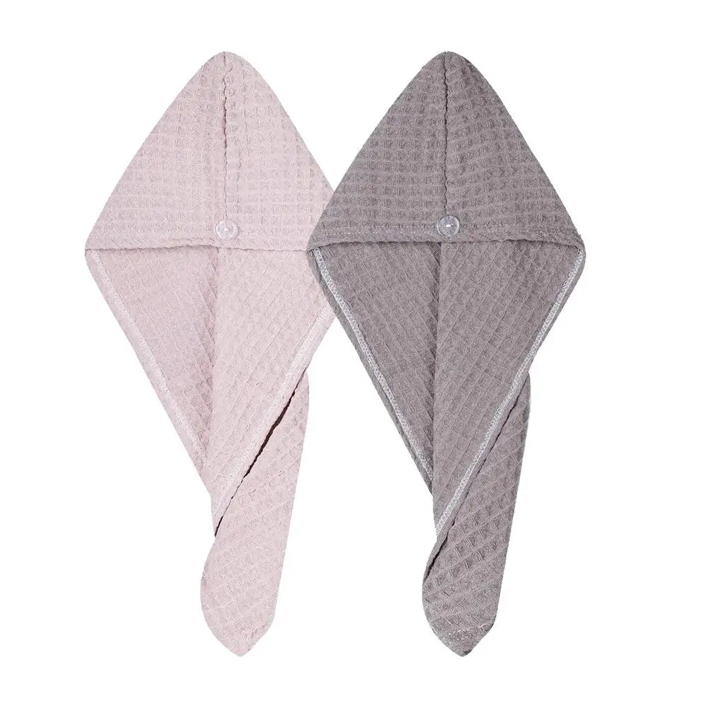 Wholesale Custom Waffle Microfiber Bath Towel Women Quick Drying High Water Absorbency Soft Salon Towel Hair Care Woven