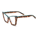 STORY BR19290 Colorful Acetate Glasses Women Oversized Cat Eye Eyeglasses Brand Designer Matte Leopard Frame Optical Eyewear