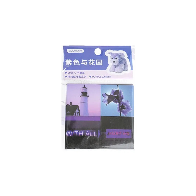 Creative Kawaii Retro Memo Pad 50 Sheets Loose Leaf Decorative Paper Material