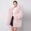 Fashion Luxury Elegant Multiple-Color Winter Fox Faux Fur Coats with Turn-down Collar for Women