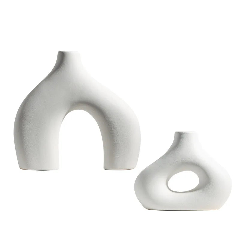 Modern Minimalist Ins Black White Ceramic Bird-shaped Floor Vase for Home Office Decor for Weddings Christmas New Antique Design