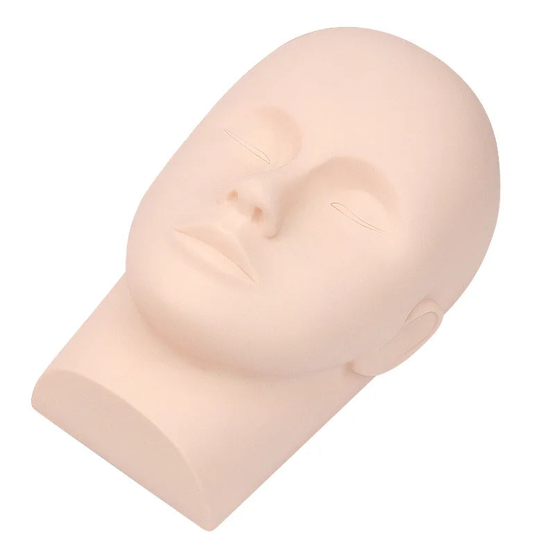 Rubber Practice Training Head Eyelash Extension Cosmetology Mannequin Face Head for Eyelashes Makeup Practice Model