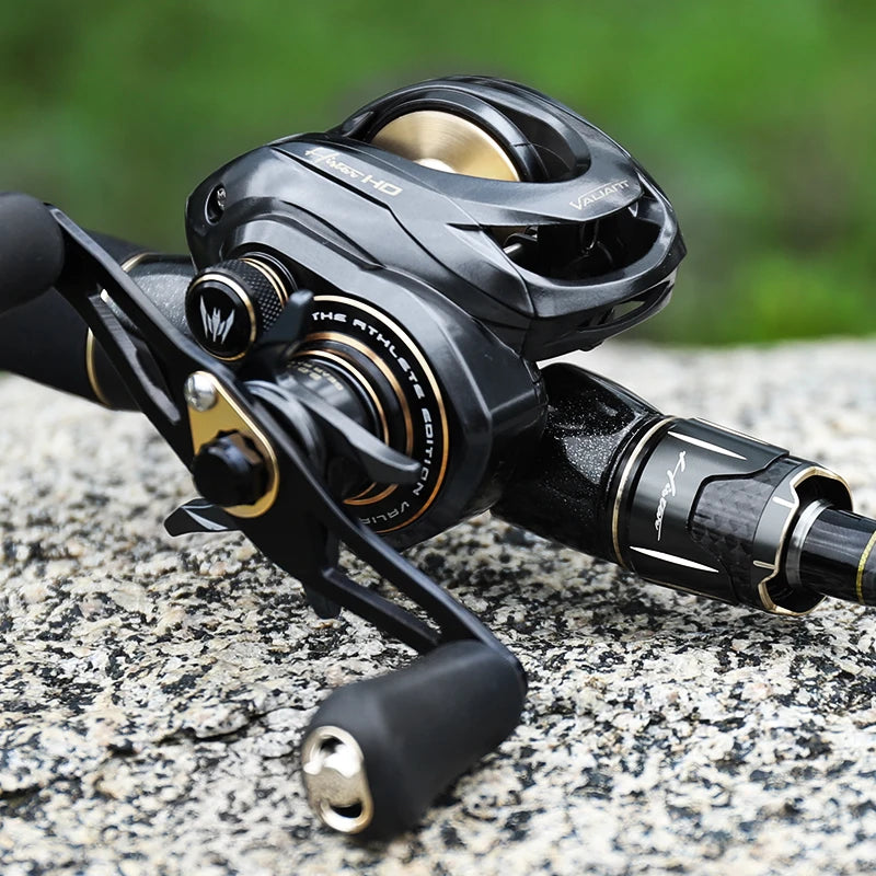 Histar High Strength 2.4M Black Fox Fast Action Full Carbon 2 Tips Fishing Rod n HD Magnetic Brake Baitcastin Fishing Reel Combo