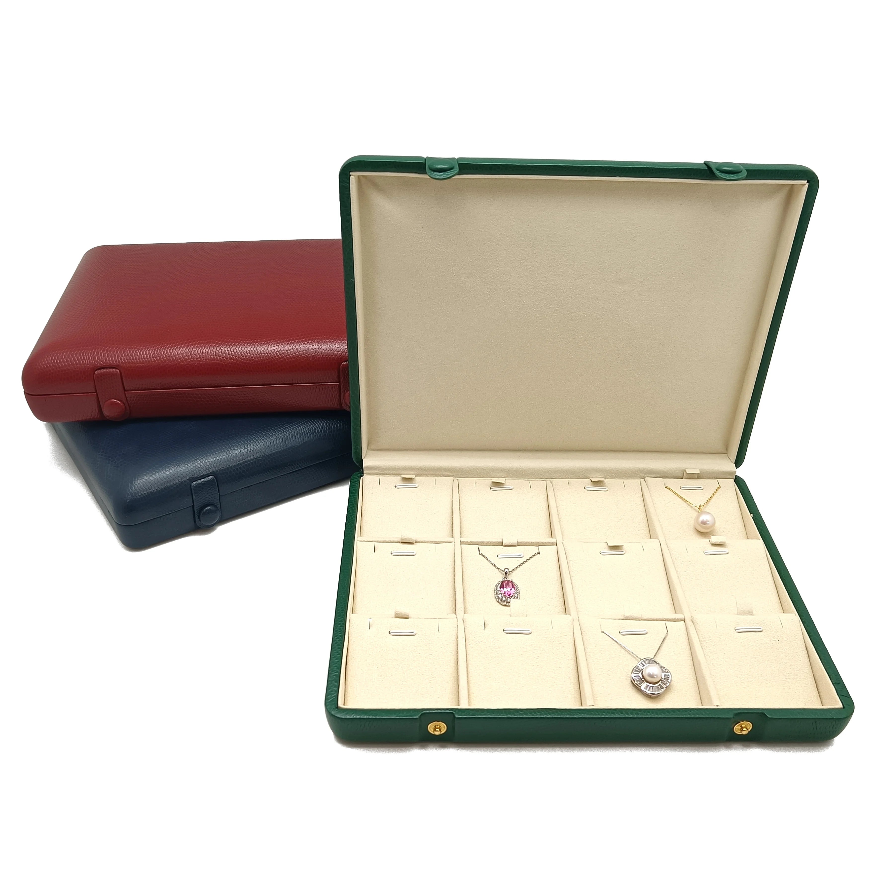 LOW MOQ One TOP Customized Leather Jewelry Storage Box High-end Ring Pendant Bracelet Tray