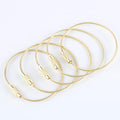 1.5x150MM Gold Plated Stainless Steel Wire Keychain Cable Heavy Duty Luggage Tags Loops Ring