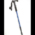 Blue Color T Style Handle Aluminum Alloy Three-section Shock-absorbingtrekking Pole Outdoor Walking Stick Hiking EDC Supplies