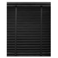 Cordless Faux Wood Blinds & PVC Curtain Blackout for Living Room