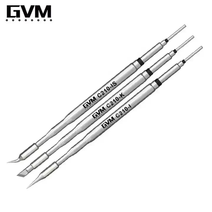 GVM C210- I Straight Soldering Iron Tip C210-K/IS/I for Gvm T210 Digital Display Adjustable Temperature Soldering Station