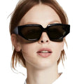 STORY STY2342D Vintage Fashion Polygon Eyeglasses Women White Cat Eye Sunglasses Small Frame Glasses With Irregular Fames
