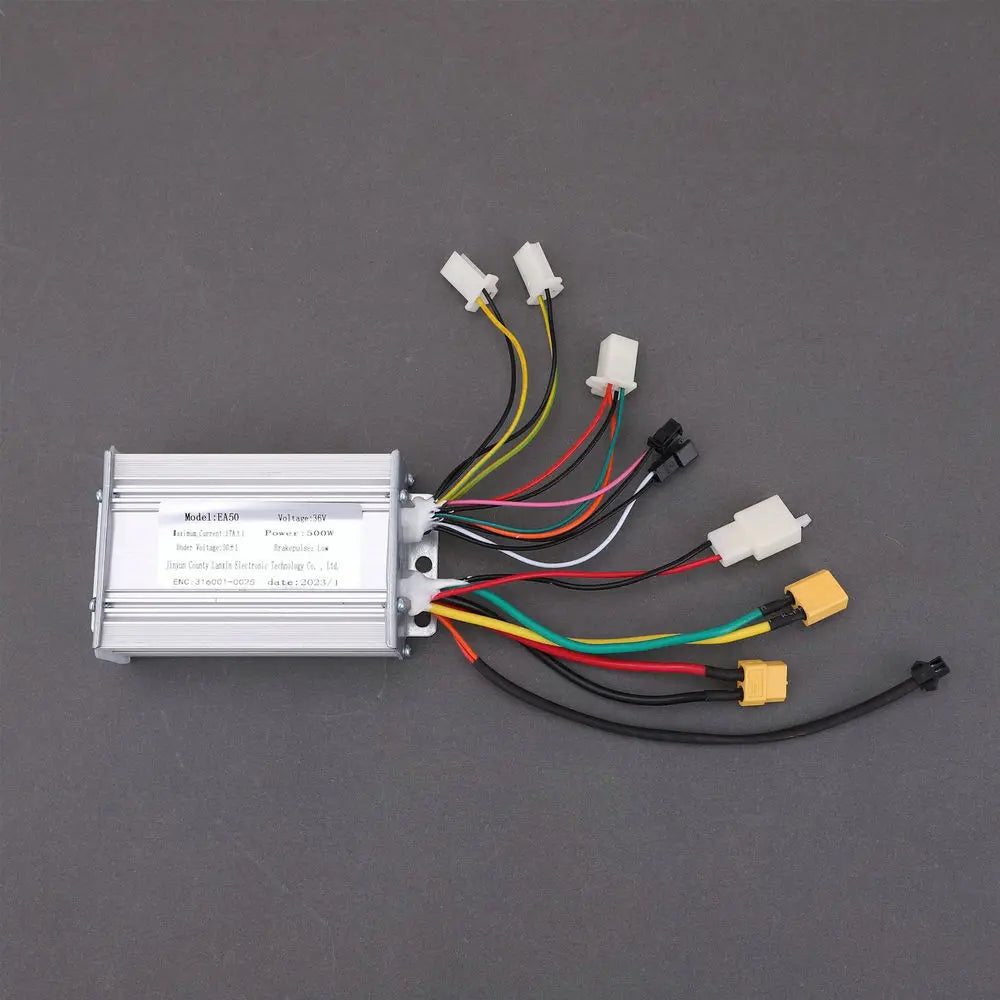 DC Brush Controller 36v500w for Electric Scooter Tricycle Bicycle Pedal Scooter Motorcycle Go Kart EV Part Aluminum Shell