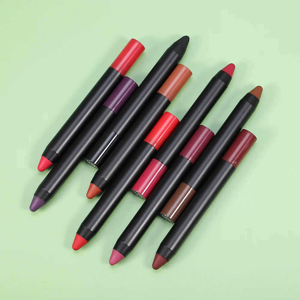 Lipstick Pen Makeup Waterproof Lipliner Customized Long Lasting Nude Private Label Crayon Lipstick