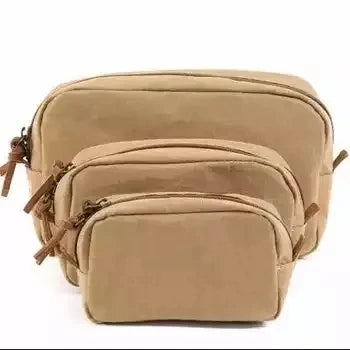 Biodegradable Portable 3 Pcs Set White Washable Kraft Zipper Letter Toilet Paper Packaging Bag Cosmetic Pouches Organizer Bags