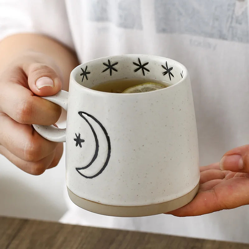 Japanese Retro Coarse Pottery Water Cup Household Coffee Mug Hand-painted Cup