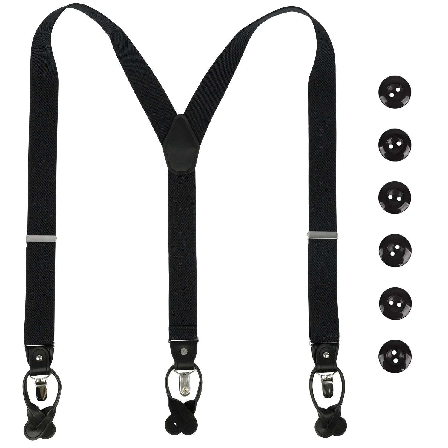 Adjustable Custom Men's Polyester Boy Suspender Heavy Duty 3 Strong Clips for Tuxedo Dress Work or Costume