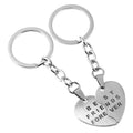New DPANCO Vintage Fashion Stainless Steel Heart-Shaped Key Chain Best Friend Forever Laser-Carved Custom Logo Friendship Gifts