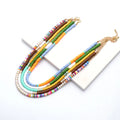 Handmade Multicolor Fashion Trendy Polymer Clay Disc Bead Beach Choker Necklace Women Beach Jewelry