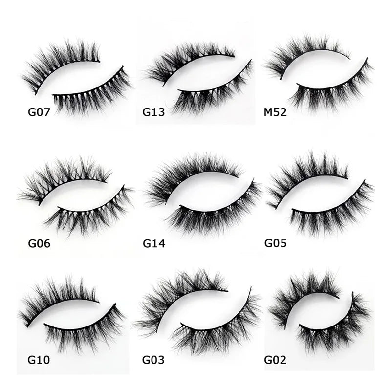Natural Mink Eyelashes Makeup Lashes Short 3D Mink Eyelashes Cilios Handmade Full Strip Lashes