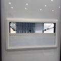 Meidi One-piece No Welding Square Corner Aluminum Alloy Motorhome/RV/Caravan Vision Window UV-resistant Glass Pleated Blind