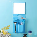 Multifunctional Bathroom Accessories Shower Razor Organizer Silicone Toothbrush Toothpaste Holder with Mirror