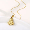 Religion Jesus  Cross Mary Necklace Stainless Steel Gold Plated Chain Virgin Mary Pendant Necklace for Women Jewelry