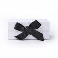 Custom Small White Black Magnetic Rigid Eyelash Jewelry Gift Box with Recycled Materials and Embossing Ribbon Packaging