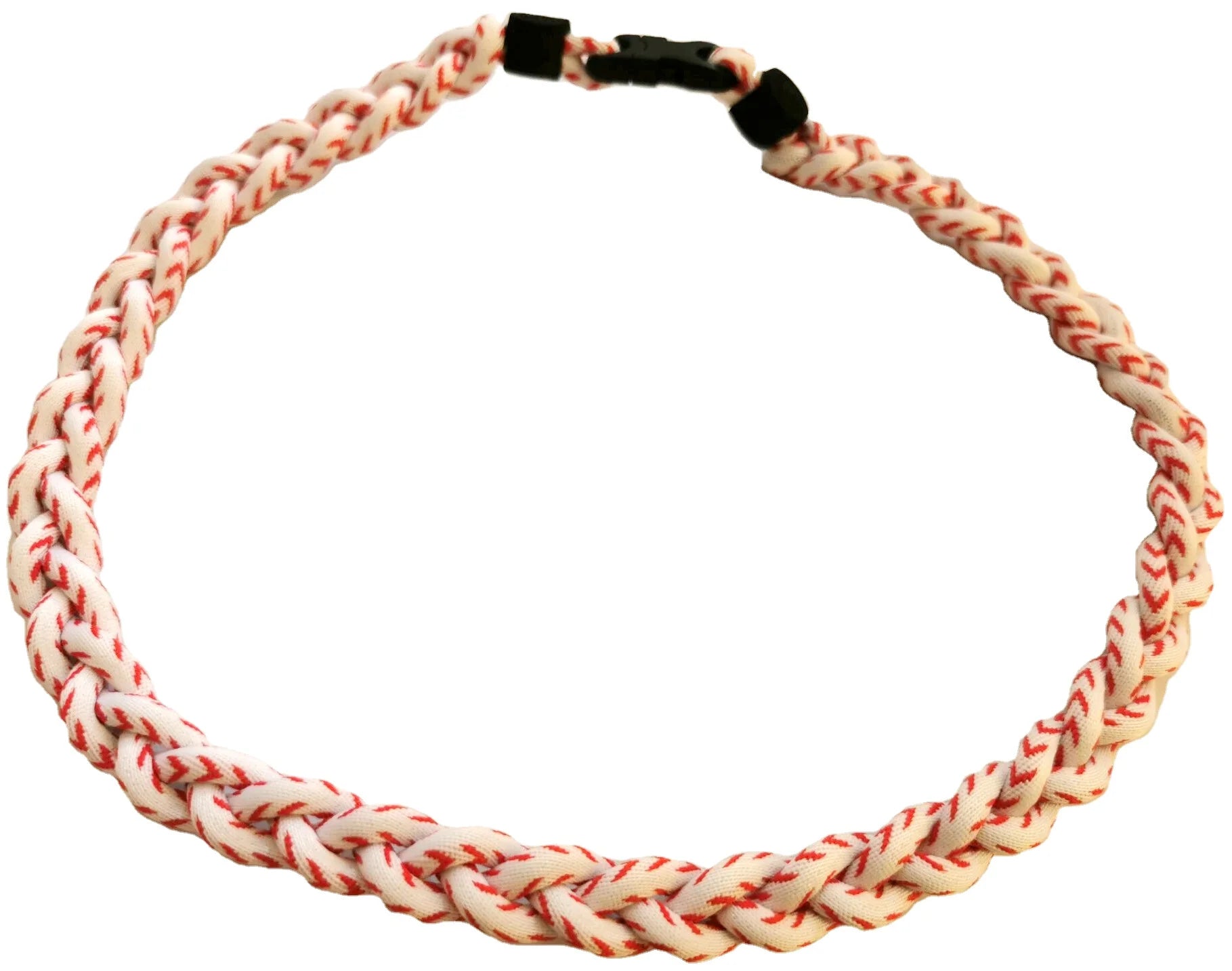 Wholesale Braided White Baseball Necklace Titanium Rope Braided Sport 3 Rope Necklace
