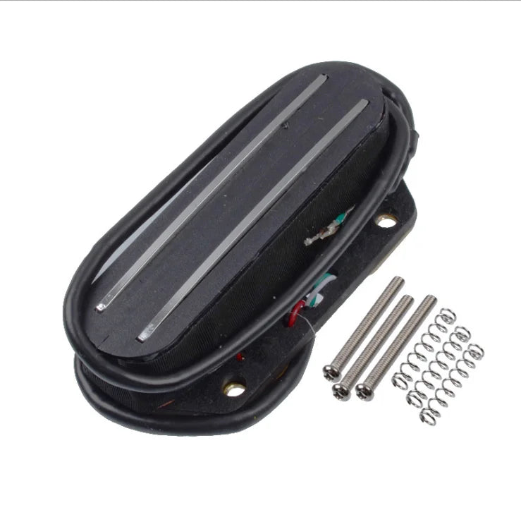 Dual Rail Bridge Pickup Dual Rail Pickup for SQ/ST Electric Guitar Black with SilverElectric Guitar Production Parts