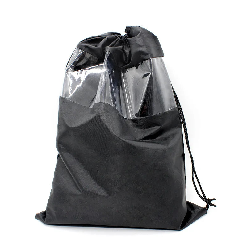 Transparent Nylon 210D Silk Screen Printed Drawstring Tool Bag Travel Shoe Bags OEM Customized Designs for Men Women Household