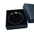 New Fashion Lucky Jewelry Charm Yellow Tiger Eye Men Beads Bracelet With Gift Box