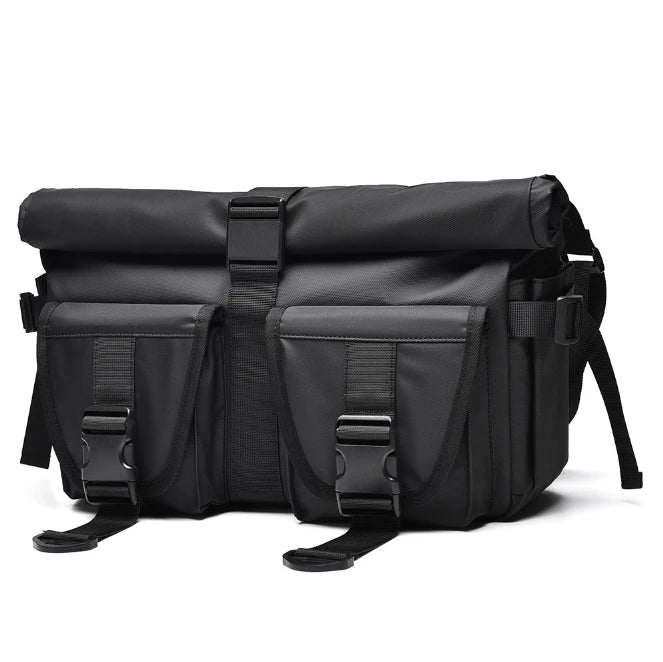 New Outdoor Leisure Men's One Shoulder Messenger Bag Big Capacity Waterproof Rolling Top Closure Crossbody Sling Bag for Men