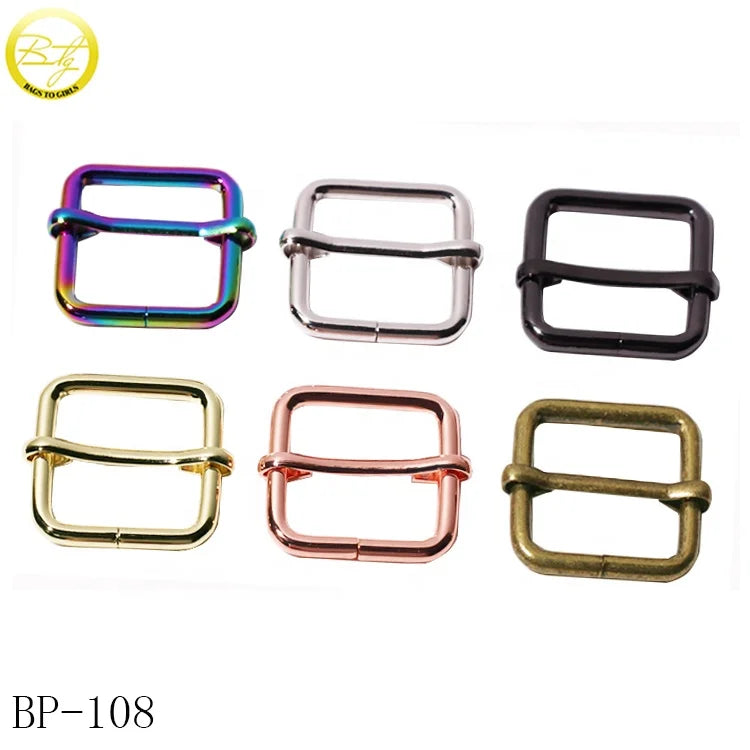 Wholesale Multicolor Alloy Metal Roller Buckle Adjustable Shoes Handbag Hardware Straps for Dog Collars Bags Locks Suitcases