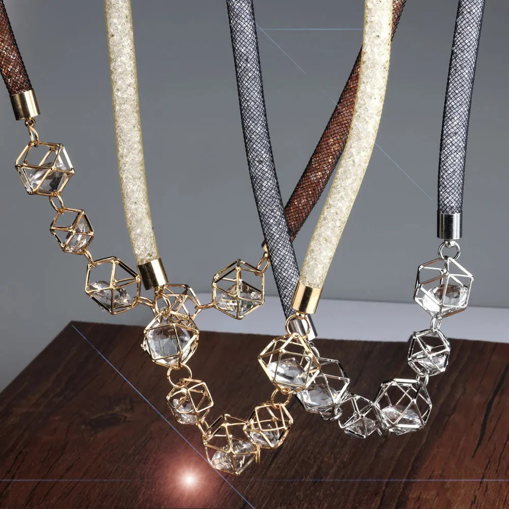 Fashion New Style Crystal Mesh Jewelry Necklace for Women