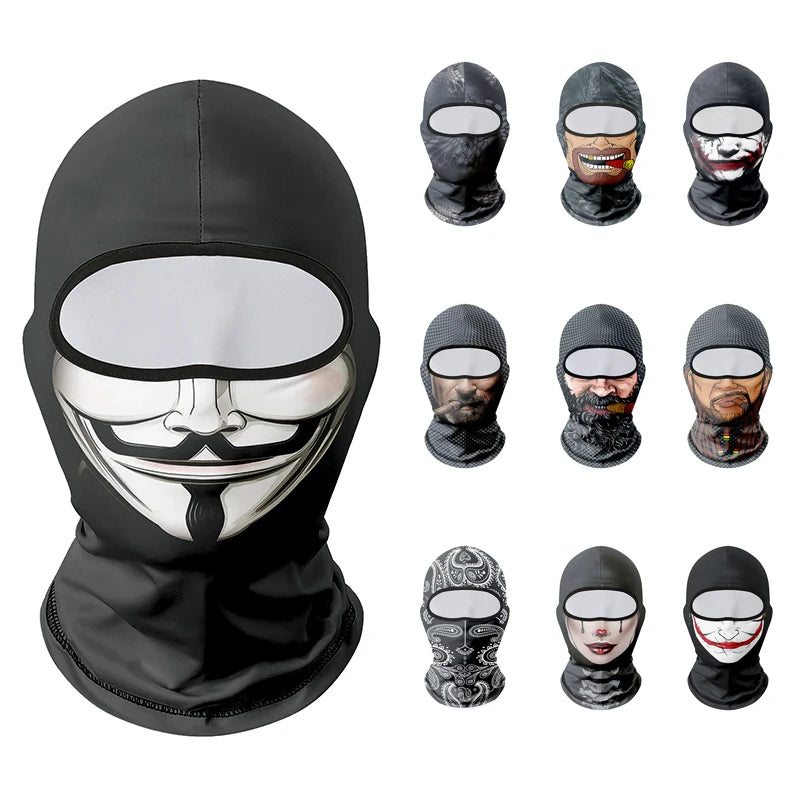 Funny Clown Joker Balaclava Full Face Mask for Riding Tactical Games Ski Mask Costume Parties